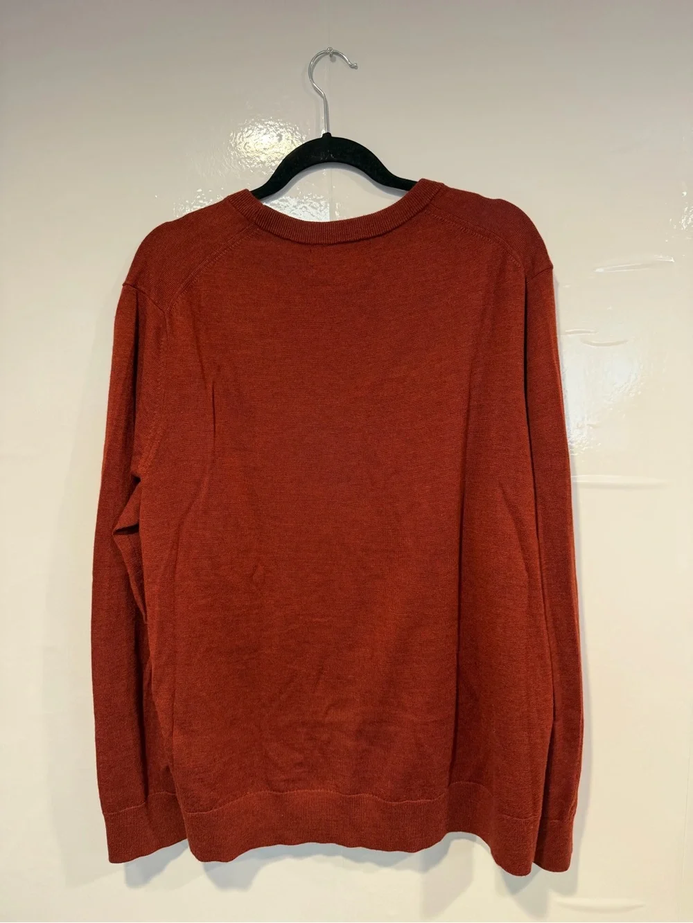 Banana Republic Men's Crewneck Sweater - Rust made with Italian Merino Wool